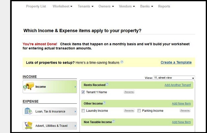 After Property Setup Screen